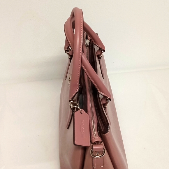 Coach crossgrain leather purse hand bag women's coach bag F 32017 12" × 8" 1/2 - Picture 8 of 15